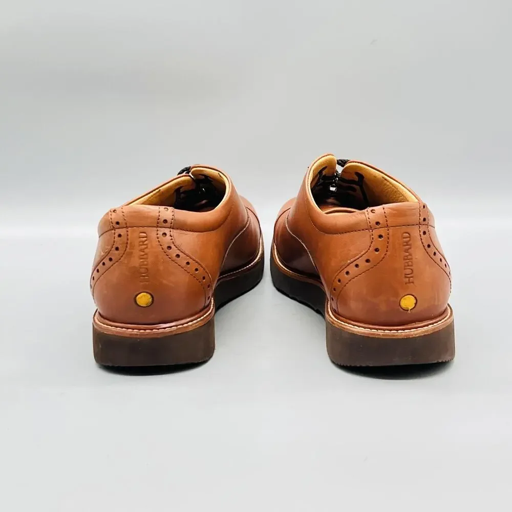 Samuel Hubbard Shoes Mens 7.5 Brown Leather Cap Toe Derby Oxford Dress Comfort